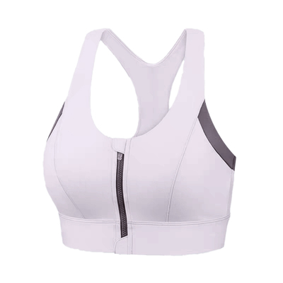 一体式拉链运动内衣女高强度大胸