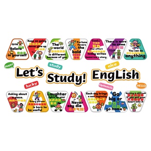 英语角工作培训机构文化托管班级布置教室装饰幼儿园墙面环创主题