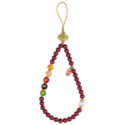 高端朱砂招财转运女式手机挂件