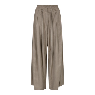 26ss极简高级风竖条纹阔腿西裤