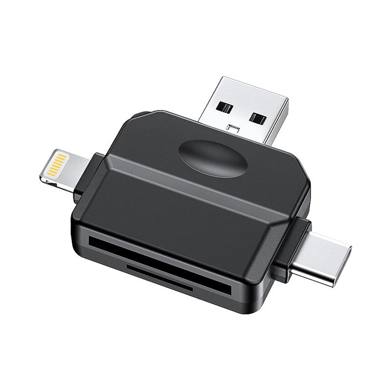 優聯適用蘋果手機讀卡器三合一萬能USB2.0單反ccd相機數碼SD卡TF內存卡儲存type-c轉換導出電腦iPad