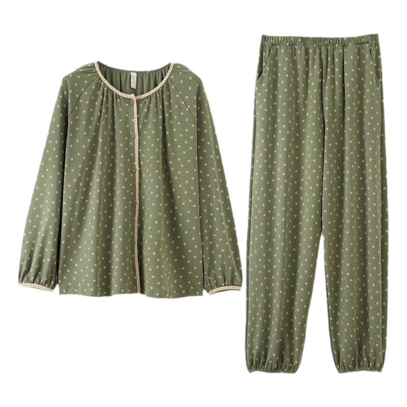 睡衣女士春秋款纯棉长袖女款2025新款秋季薄款秋冬宽松碎花家居服