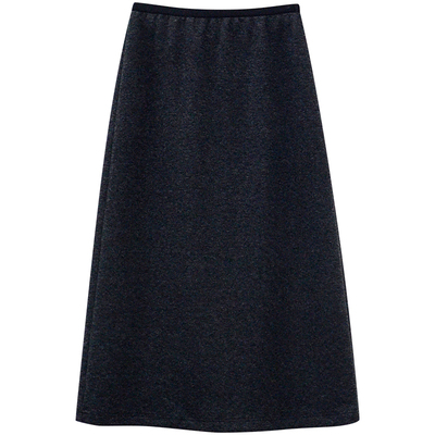 小个子黑灰色加厚卫裙半身裙秋冬