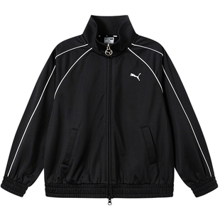 PUMA彪马童装新款儿童秋套装男外套休闲长裤T7条纹时尚运动2件套