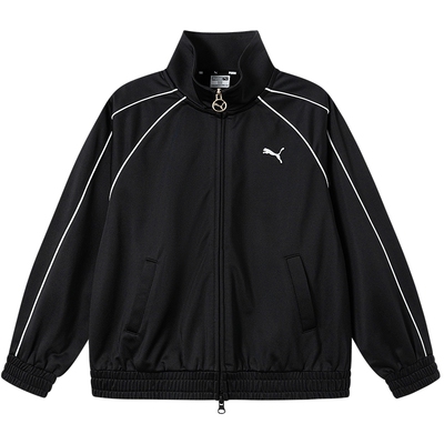 PUMA彪马童装新款儿童秋套装男外套休闲长裤T7条纹时尚运动2件套