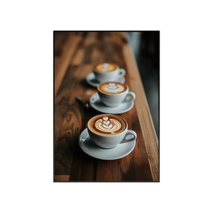 网红美式咖啡厅装饰挂画墙面咖啡馆氛围布置贴纸西餐厅墙贴画海报