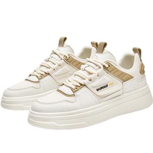 HLA/海澜之家男鞋新款秋冬轻便增高厚底小白鞋男款休闲板鞋运动鞋