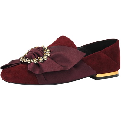 aee爱意羊皮绒舒适低跟休闲女鞋