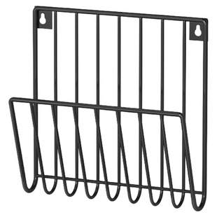 金属壁挂文件框书报展示架简约白色附无痕粘贴整理书报架文件家庭办公室使用无需工具安装稳固收纳有序置物架