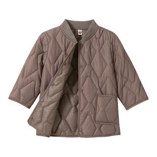 秋冬立领小棉袄女士打底短款七分袖羽绒棉轻薄款保暖棉服内胆外套