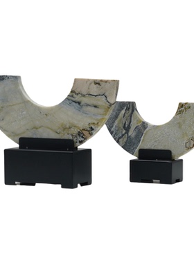 现代简约大理石轻奢客厅装饰摆件