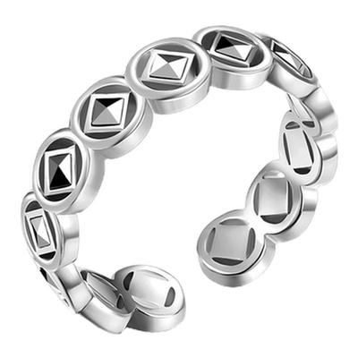 MGS/曼古银钱进时尚轻奢925银戒指精致素纯银气质蛇年开口指环