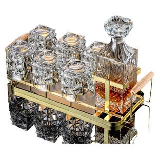 威士忌酒杯酒樽套装洋酒杯水晶玻璃高端高档创意酒具酒壶杯架家用