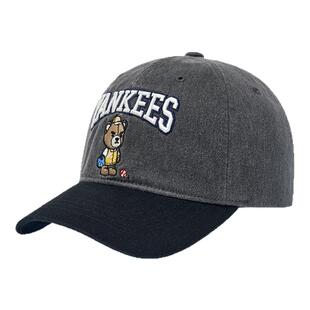 MLB儿童官方男女童潮趣可爱皱眉熊刺绣可调节棒球帽26春夏新款