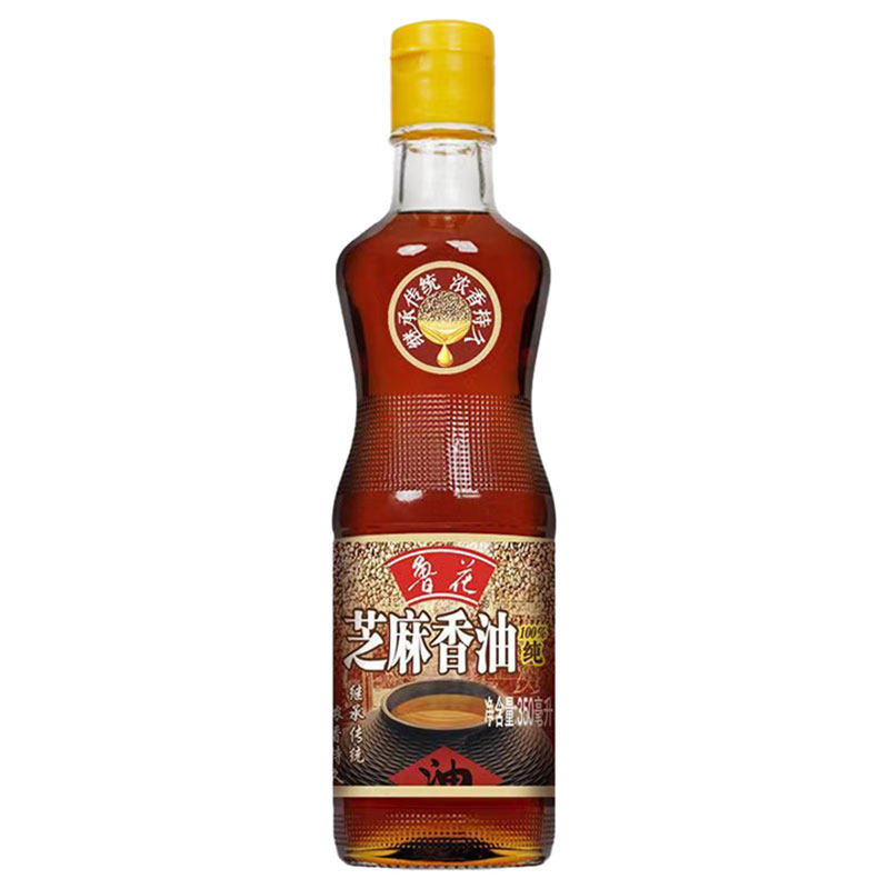 鲁花芝麻香油350ml浓香纯正家用火锅油碟凉拌菜增香蘸料调味油