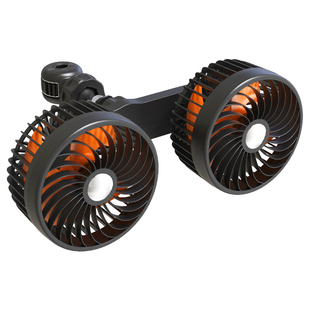 车载电风扇12v强力制冷车内空调降温汽车用后排座椅靠背usb小风扇