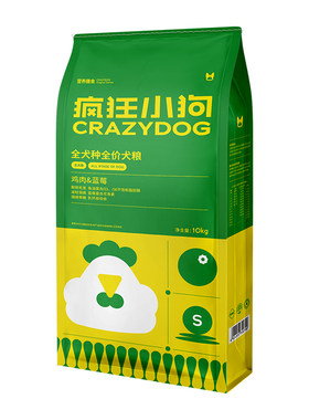 疯狂小狗鸡肉蓝莓全价狗粮幼成犬