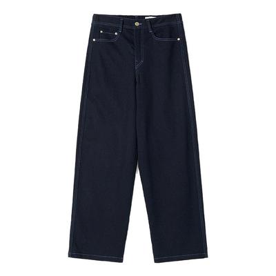 25年冬季起绒牛仔弯刀裤