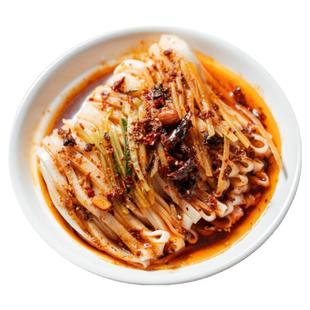 汉中米皮开袋即食热面皮免煮速食小吃早餐香辣味陕西特产凉皮美食