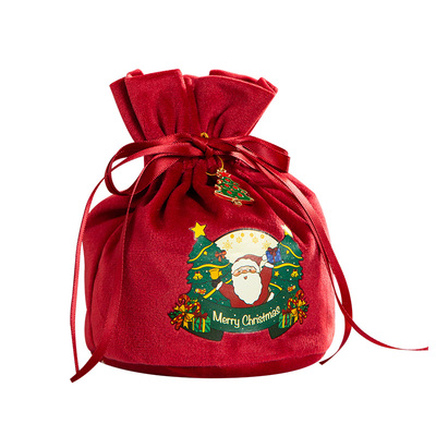 圣诞节苹果袋丝绒材质小众高级感