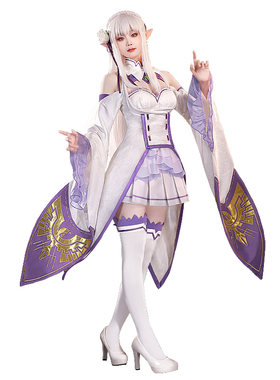 三分妄想从零开始的异世界生活cos艾米莉亚cosplay服爱蜜莉雅动漫