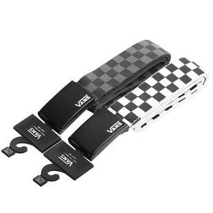 范斯VANS黑白棋盘格腰带刘耀文同款帆布皮带裤腰带经典撞色日系