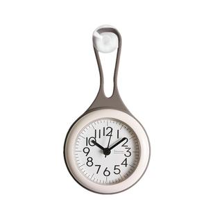 北欧简约浴室钟厨房防水静音家用吸盘钟表冰箱创意个性迷你小挂钟