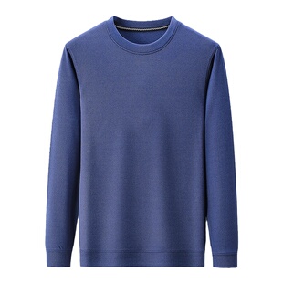 德芙绒仿羊绒打底衫男秋冬美拉德风圆领卫衣磨毛基础款t恤不加绒