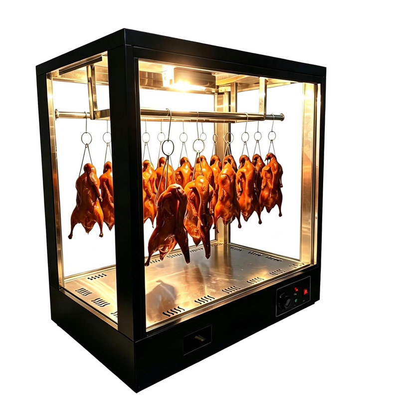 商用不锈钢烤鸭保温展示柜灯管玻璃加热瑞腾烧腊手撕鸭展示保温箱