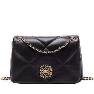 梦特娇官方女包羊皮新款小香风单肩链条包妈妈包真皮斜挎包小方包