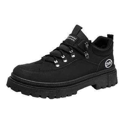 纯黑色男鞋防滑防水防油厨师鞋上班工作厨房劳保皮鞋运动棉鞋板鞋