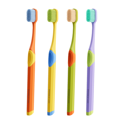 云柔宽薄彩虹软毛牙刷成人情侣