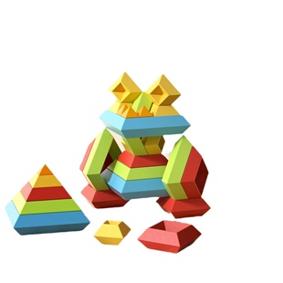 百变积木塔婴幼儿积木拼装玩具益智鲁班塔推抽堆创意大颗粒金字塔