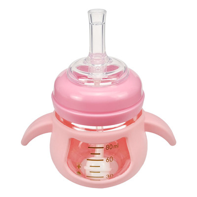 婴儿宽口径玻璃小容量奶瓶80ml