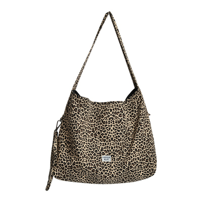 豹纹通勤上班逛街大容量单肩包女