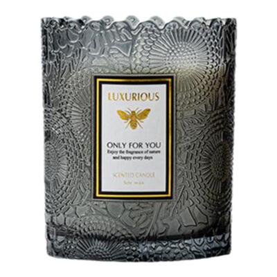 byme蕾丝边浮雕大豆蜡香氛蜡烛