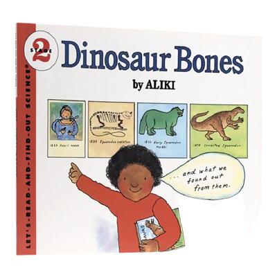 科学启蒙2阶段 英文原版 Dinosaur Bones恐龙科普百科 自然科学入门启蒙 Dinosaurs 5-12岁少儿认知故事书 Aliki