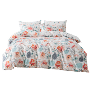 雅芳婷100%全棉净床笠360度全包裹花卉纯棉亲肤透气可机洗床笠罩