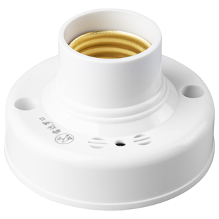 楼梯过道雷达感应灯座明装楼道自动LED灯口底座人体感应灯头螺口