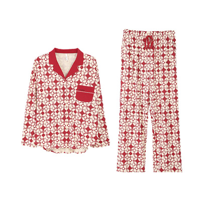 安之伴睡衣女春秋季纯棉本命年