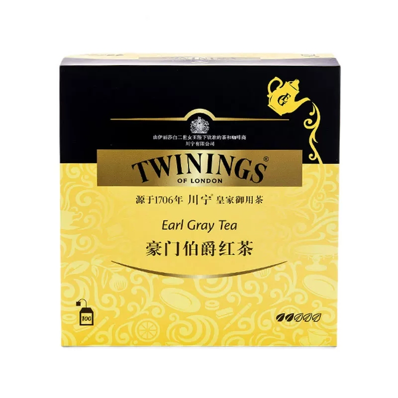 量大价优川宁Twinings豪门伯爵红茶叶100包袋泡茶包办公进口