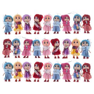 婚庆毛绒迷糊娃娃挂件布艺小女孩玩偶毛绒布艺玩具幼儿园礼物热卖