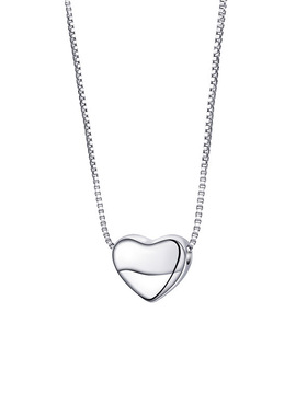 南瓜先生简约爱心吊坠项链