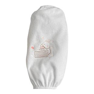 卡通袖套中长款学生防污耐脏毛绒布套袖成人女办公室工作家务护袖