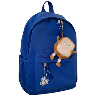 韩版ins简约百搭纯色书包女ulzzang日系原宿高中大学生双肩包背包