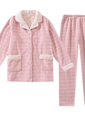 冬季复合绒家居服情侣