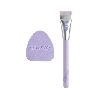 小猴子力荐凹凸迷思气垫粉扑棕贝贝干湿两用不易吃粉小耳朵湿漉漉