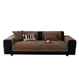 雪尼尔沙发垫四季通用2025新款皮沙发专用固定防滑坐垫套罩盖布巾