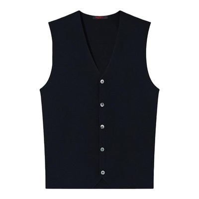 【高端系列】柒牌开衫羊毛衫男士2025秋冬新款无袖V领保暖针织衫