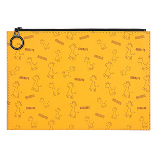 a4文件袋定制可印logo拉链式皮面防水资料袋文件夹学生用大容量收纳袋文具试卷收纳袋档案袋公文袋办公用品